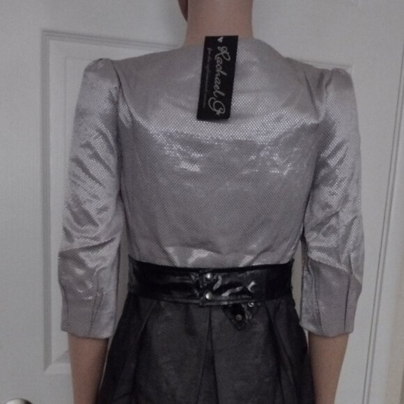 Rachael G. Black and Gray Dress, Size L - Picture 11 of 13